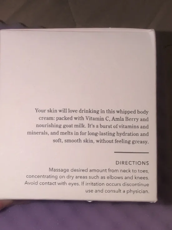 Beekman 1802 NWT Golden Vitamin C & Amla Berry Goat Milk Body Cream NIB NEW IN - Picture 4 of 7